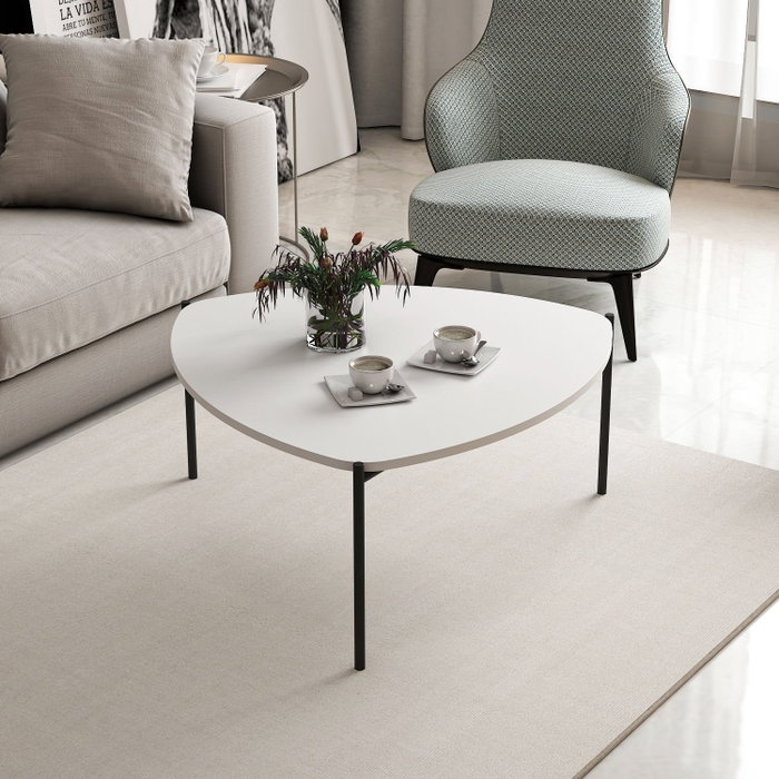 Hanah Home Lenny - Mesa de centro blanca